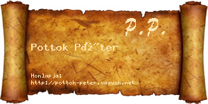 Pottok Péter névjegykártya